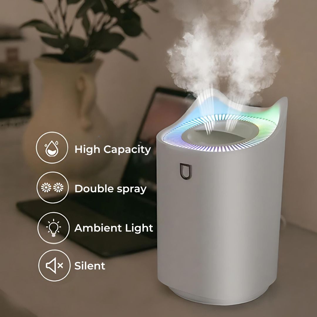 BowLift | Home Humidifier 3000ml with Mist Technology for Respiratory Relief and Comfortable Living - Humidifier for Bedroom