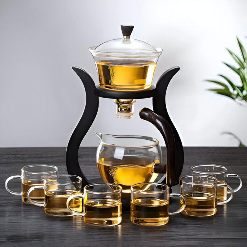 BowLift | Artisan Magnetic Glass Teapot Set with Infuser – Elegant Drip-Free Glass Teapot for Loose Leaf Tea