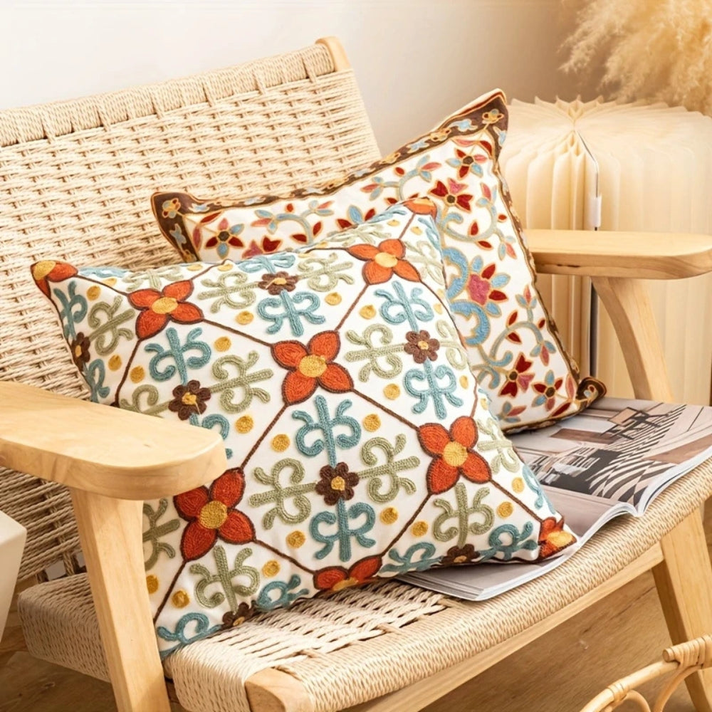 BowLift | Aurae Embroidered Vintage Cushion Cover
