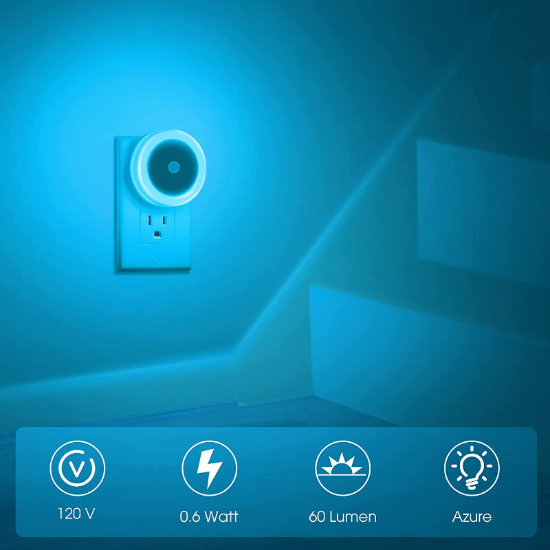 BowLift | Night lights plug into the wall [4Pack], night light with light sensors, LED night light for the children's room, baby night light, bathroom night light, stair lights, hallway light