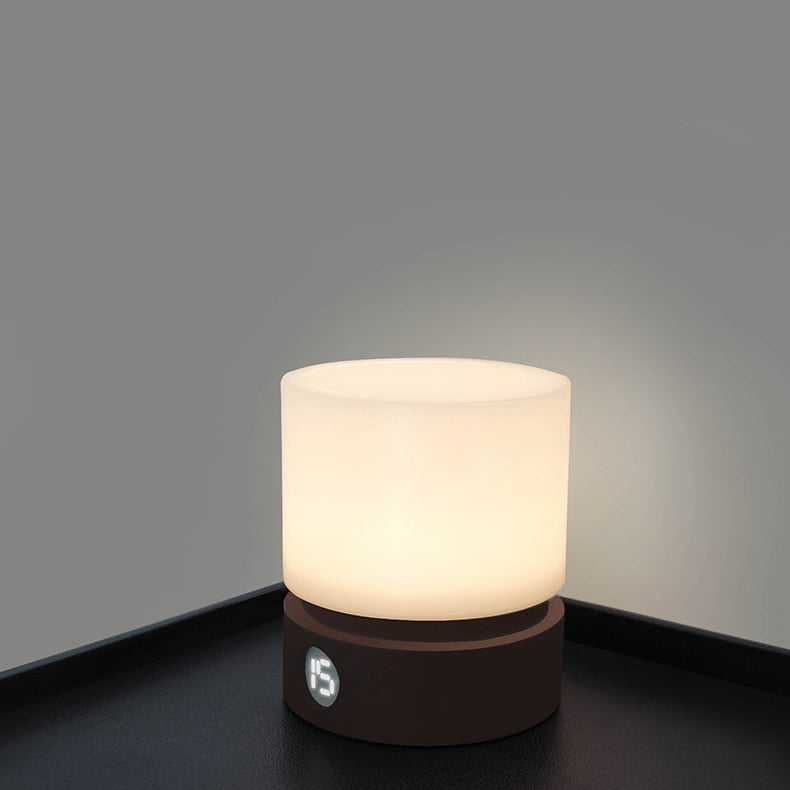 BowLift | Contemporary Nordic Timer Rechargeable ABS HIPS Silicone Cylinder LED Table Lamp Night Light for Nightstand