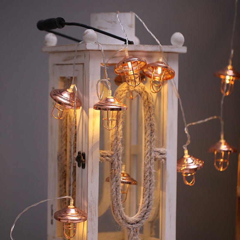 BowLift | Modern Art Deco Mini Lantern Iron Plastic LED String Light For Bedroom