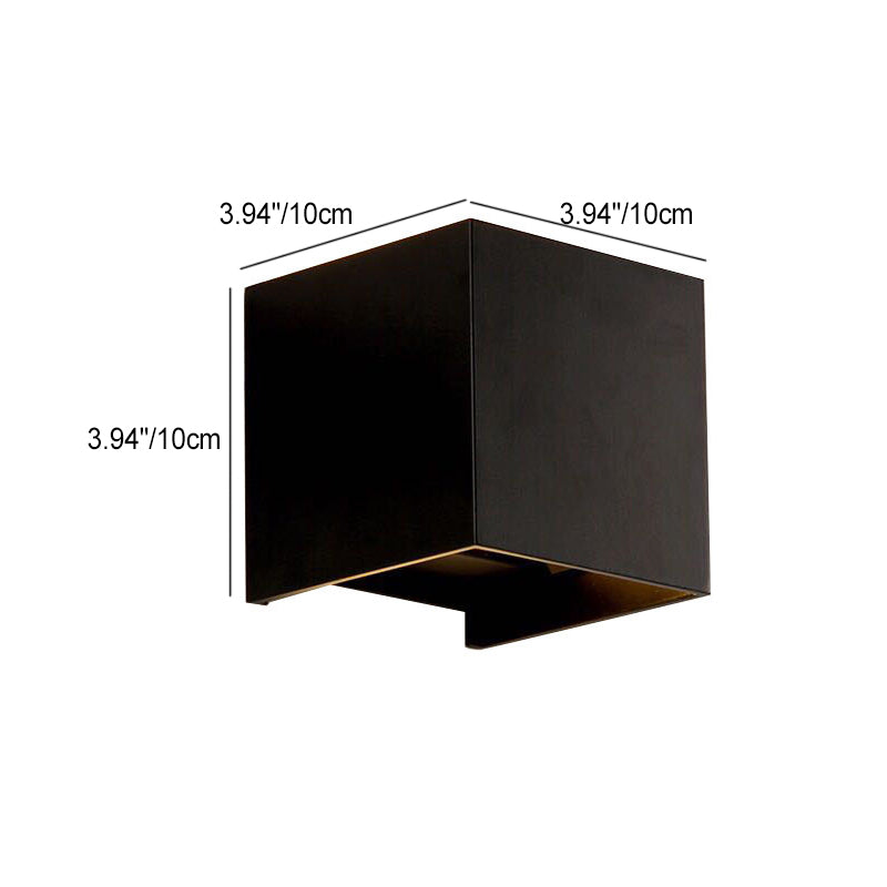BowLift | Modern Minimalist Waterproof Cube Up Down Aluminum Glass Induction LED Wall Light Lamps For Bedroom