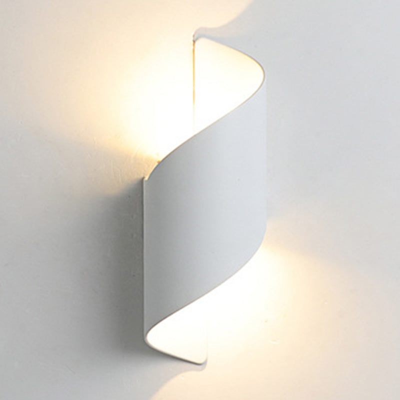 BowLift | Modern Minimalist Waterproof Spiral Aluminum Acrylic LED Wall Light for Bedroom