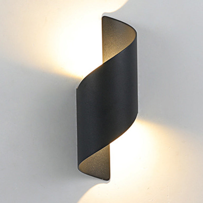 BowLift | Modern Minimalist Waterproof Spiral Aluminum Acrylic LED Wall Light for Bedroom