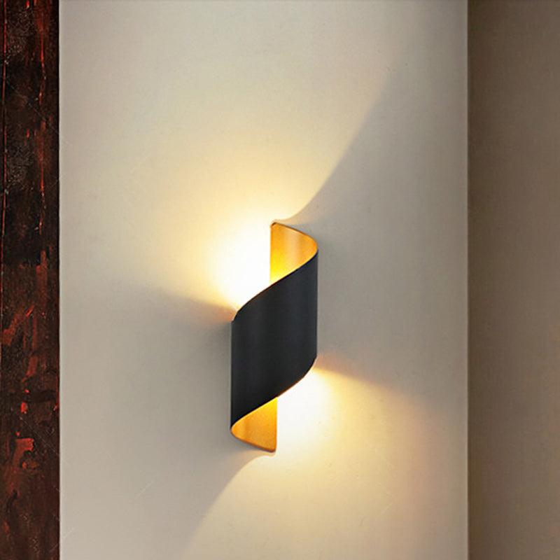 BowLift | Modern Minimalist Waterproof Spiral Aluminum Acrylic LED Wall Light for Bedroom