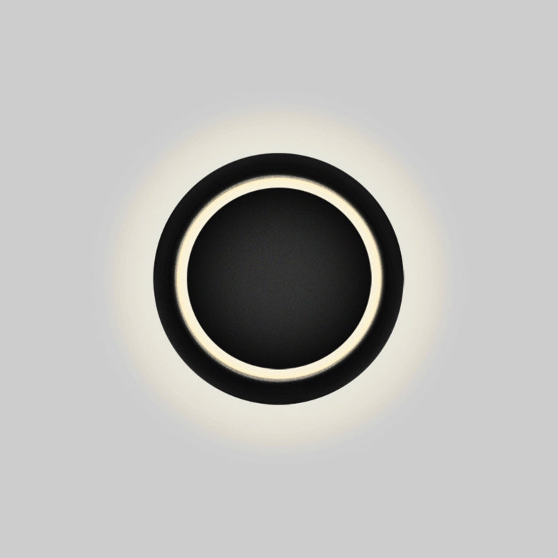 BowLift | Contemporary Nordic Iron Round Eclipse Rotatable LED Wall Light for Nightstand