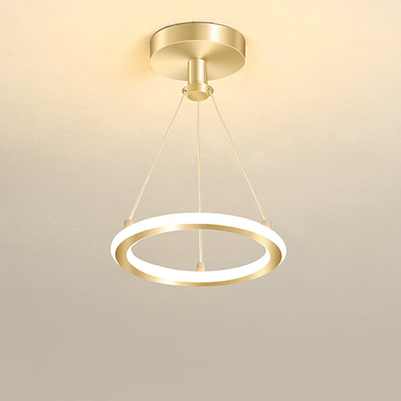 BowLift | Contemporary Nordic Round Metal Silica LED Semi-Flush Mount Ceiling Light for Corridor