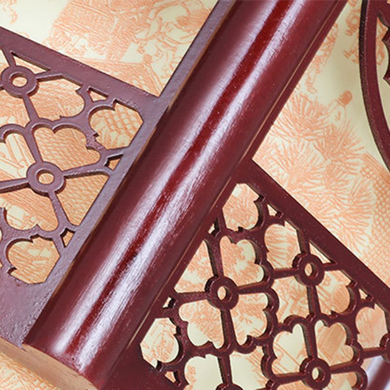 BowLift | Traditional Chinese Wood-PVC Cylinder Lantern Carved Fish 1-Light Pendant Lamp for the Dining Room