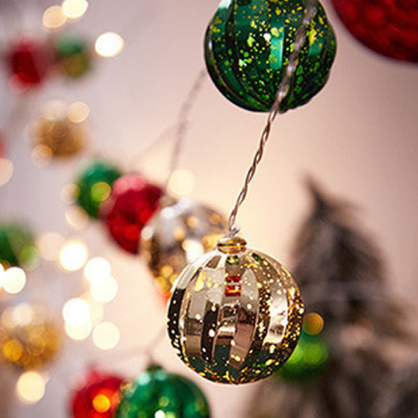 BowLift | Modern Art Deco Battery USB Plastic Star Ball Christmas Tree Decoration LED String Light For Bedroom