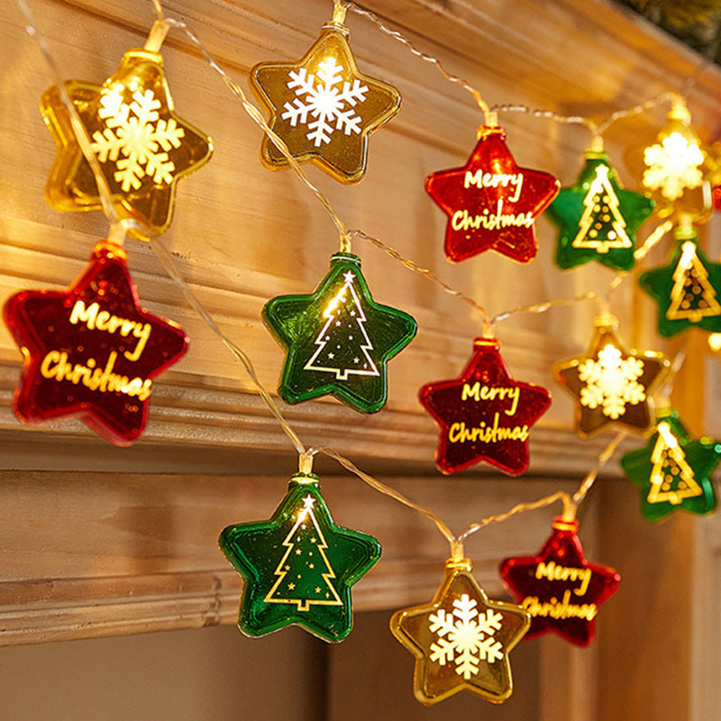 BowLift | Modern Art Deco Battery USB Plastic Star Ball Christmas Tree Decoration LED String Light For Bedroom