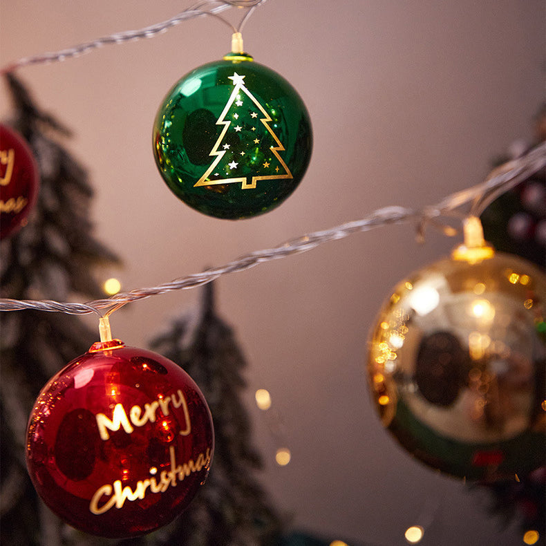 BowLift | Modern Art Deco Battery USB Plastic Star Ball Christmas Tree Decoration LED String Light For Bedroom