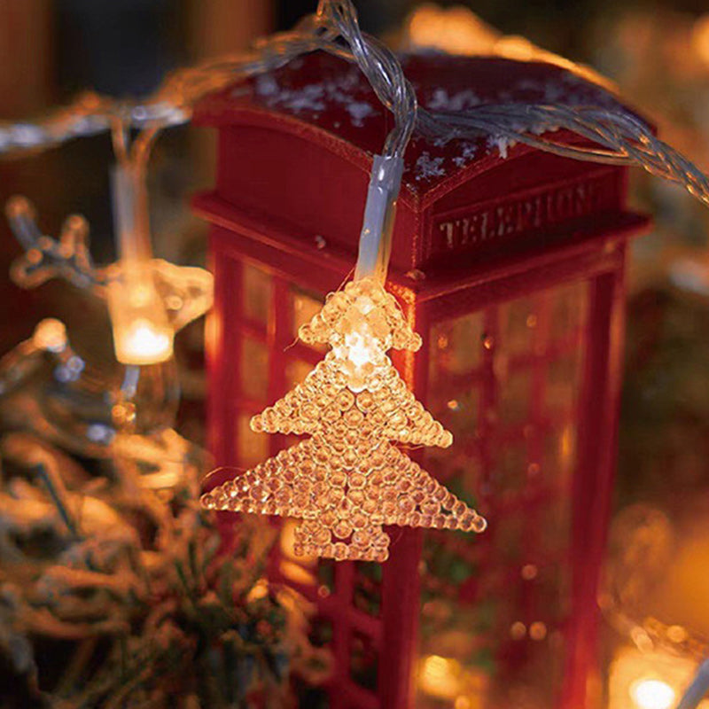 BowLift | Modern Art Deco Battery USB PVC Deer Snow Star Christmas Tree Decoration LED String Light For Entertainment Room