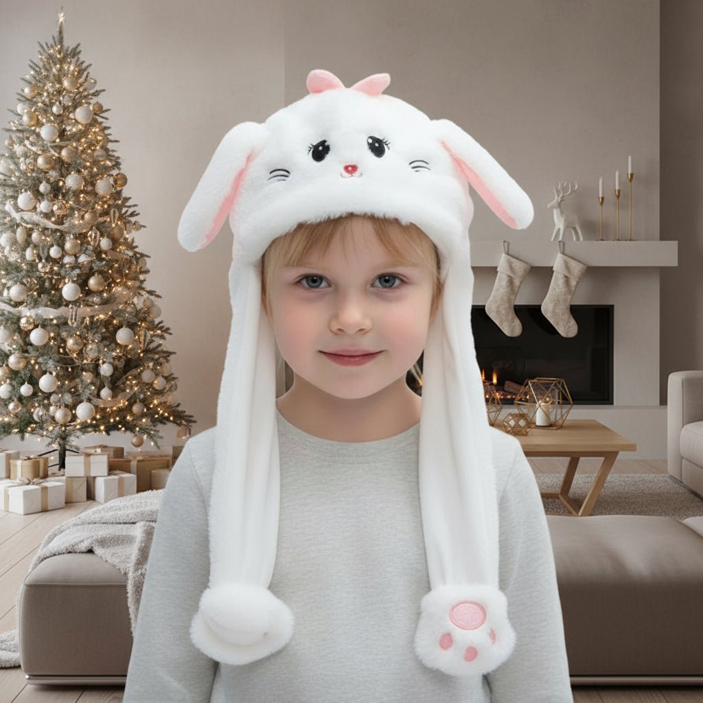 BowLift | Interactive bunny hat with movable ears and soft plush fabric