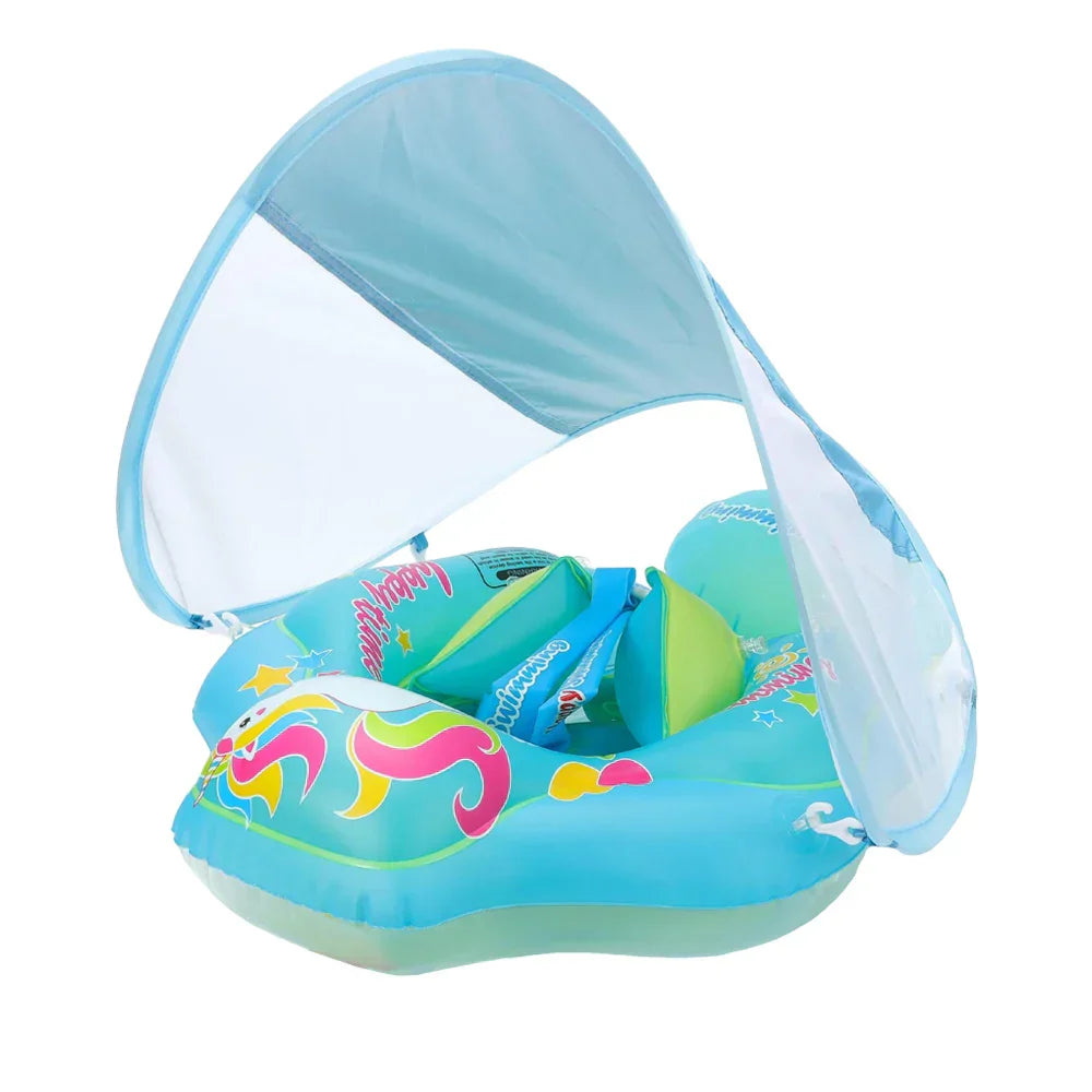 BowLift | Inflatable Baby Swim Ring with Sunshade - Safe and Comfortable