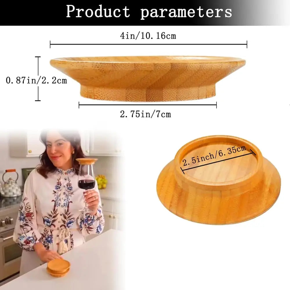 BowLift | Bamboo Wine Glass Snack Holder — Elegant Snack Holder for Wine Evenings