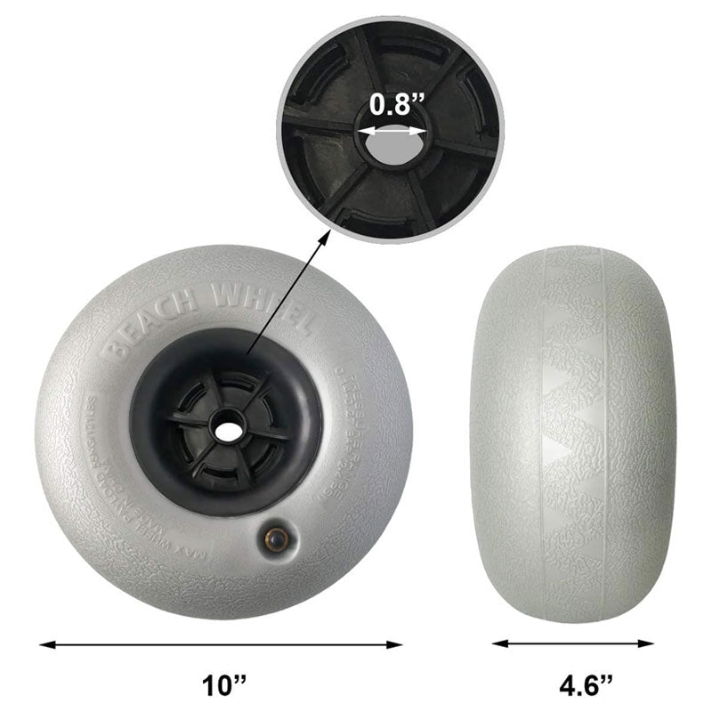 BowLift | 10 Inch PVC Balloon Wheel Tire Inflatable Beach Wheel For Beach Cart Kayak Cart