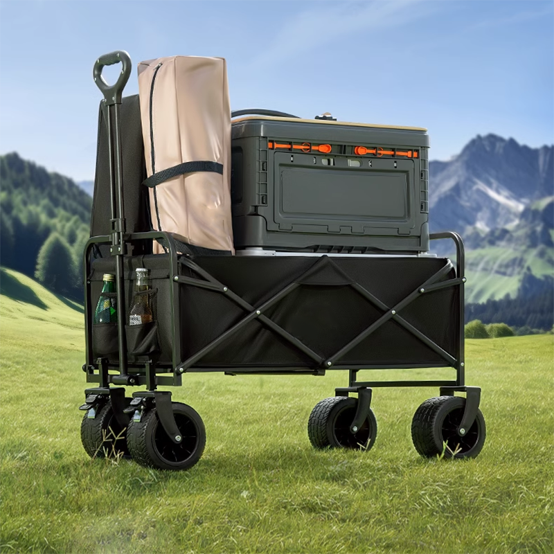 BowLift | 180L Camping Cart With Thick Tires Beach Cart Outdoor Folding Camp Small Trailer Picnic Travel
