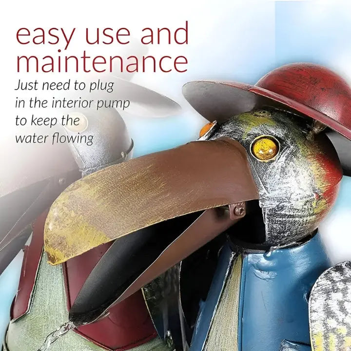 BowLift | ChirpStream | Toucan Bird Water Fountain – Playful Outdoor Garden Decoration with Flowing Water