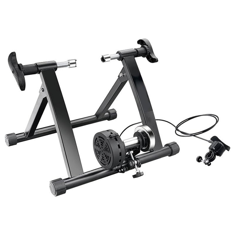 BowLift | Exercise Bike Trainer - Indoor Bicycle Training Stand With Quiet 5-Level Magnetic Resistance and Front Wheel Riser Block