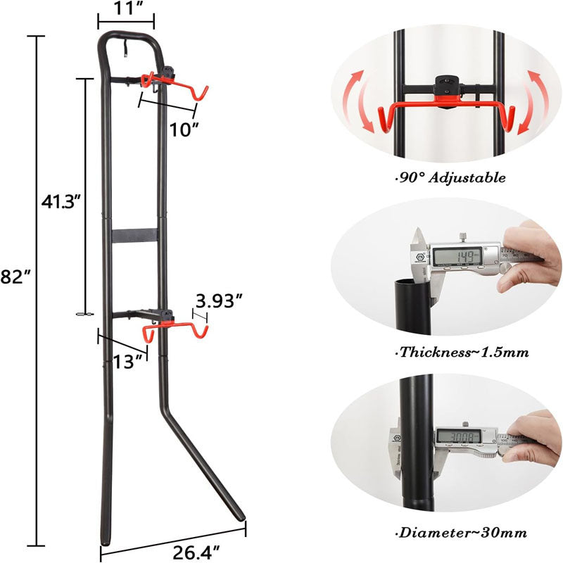 BowLift | 2 Bike Storage Rack Gravity Bike Rack no Drill Heavy Duty Bike Wall Hanger Holds Up to 120lb