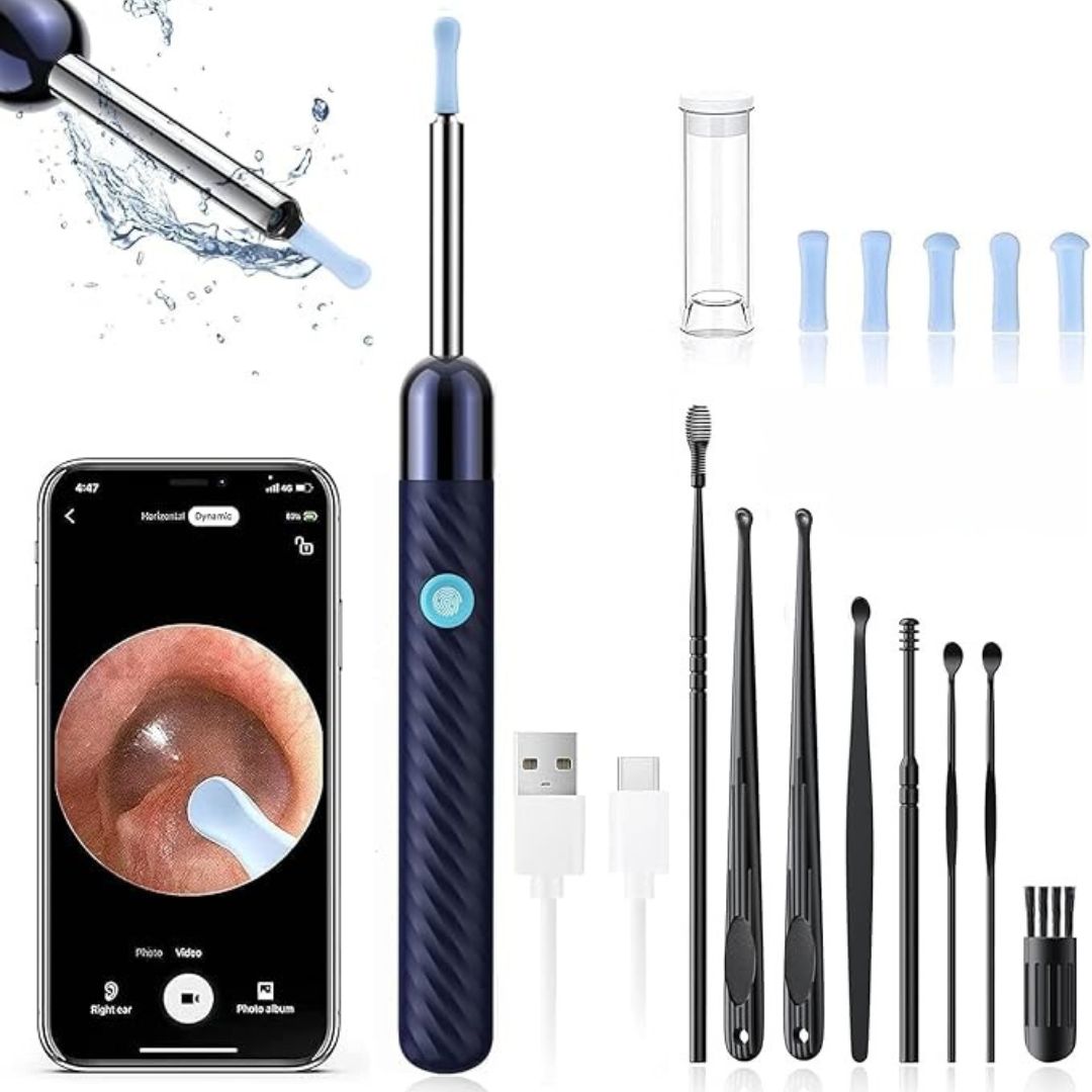 BowLift | Ear Wax Removal Tool | 1080P HD Camera, LED Lights & Adjustable Scoops for Safe Ear Hygiene at Home