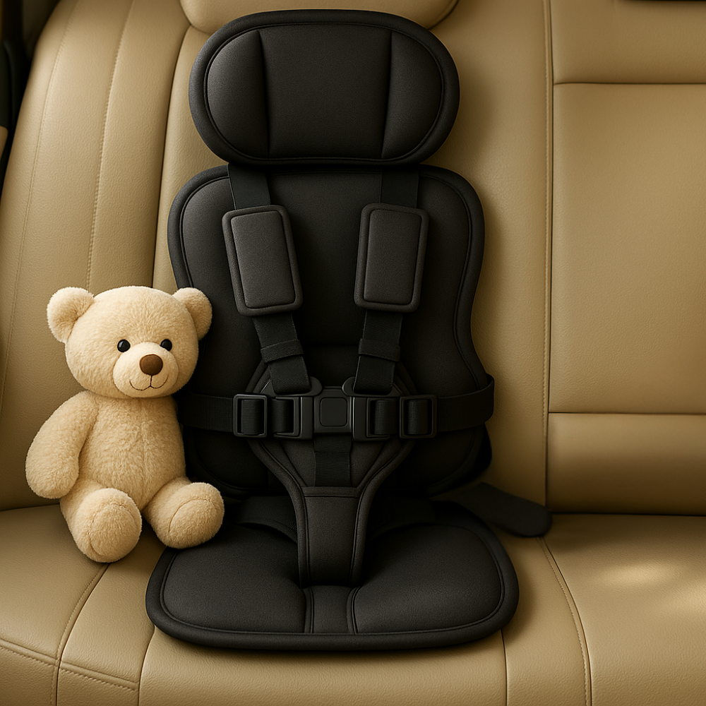 BowLift | Booster Seat Safety Harness Padded Travel Car Seat Portable Slim Compact