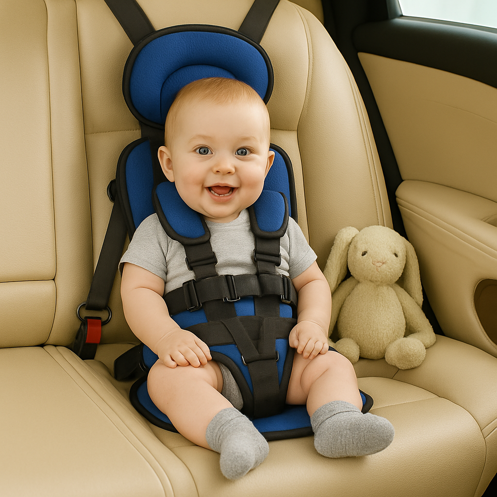 BowLift | Booster Seat Safety Harness Padded Travel Car Seat Portable Slim Compact