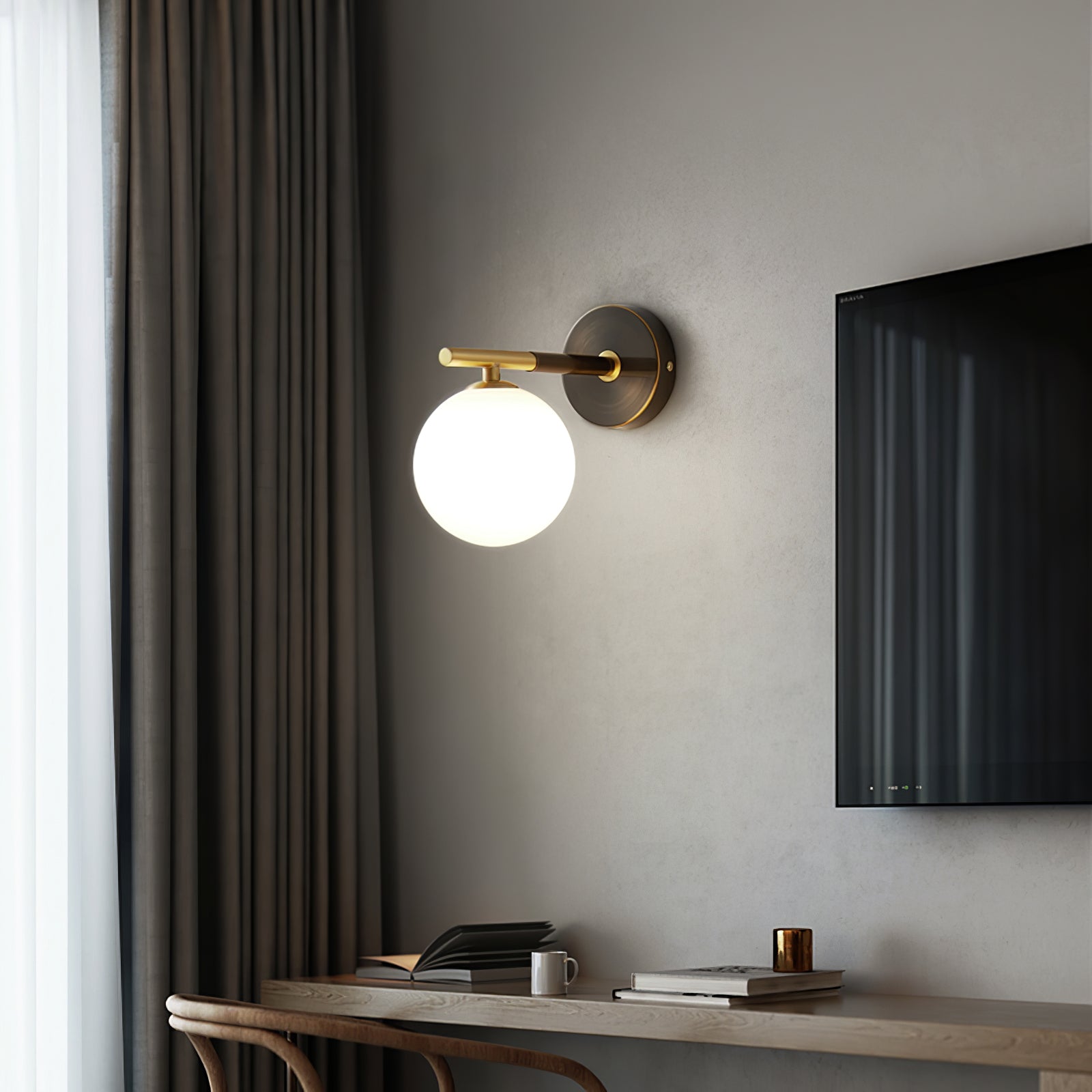 BowLift | GlobalGlow – Gold Wall Lamp with Global Inspiration