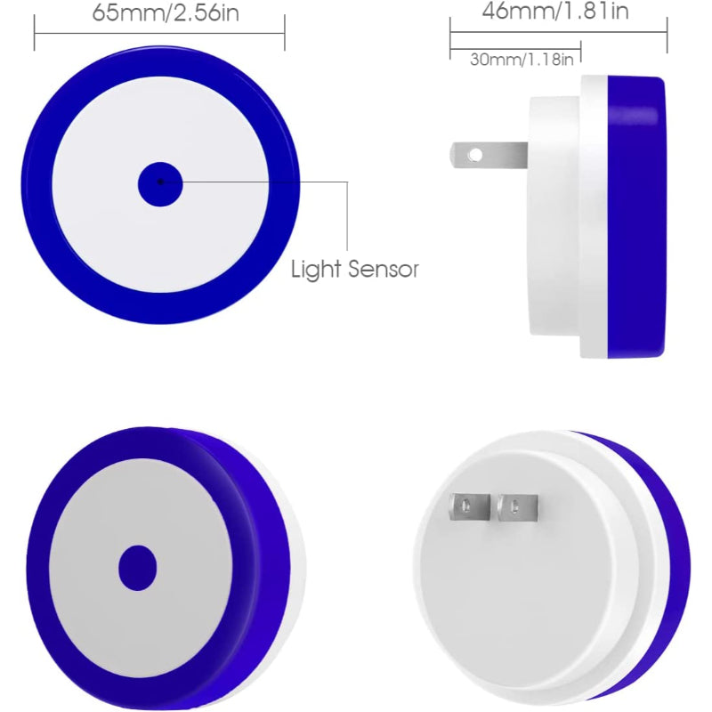 BowLift | Night lights plug into the wall [4Pack], night light with light sensors, LED night light for the children's room, baby night light, bathroom night light, stair lights, hallway light