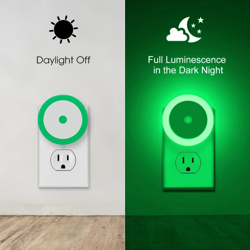 BowLift | Night lights plug into the wall [4Pack], night light with light sensors, LED night light for the children's room, baby night light, bathroom night light, stair lights, hallway light