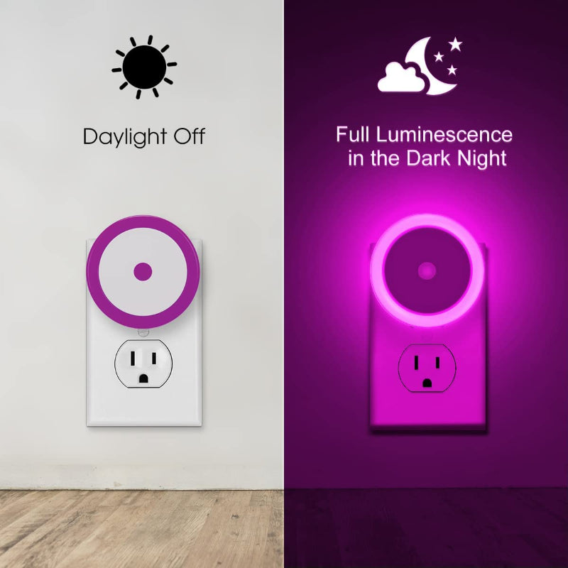 BowLift | Night lights plug into the wall [4Pack], night light with light sensors, LED night light for the children's room, baby night light, bathroom night light, stair lights, hallway light