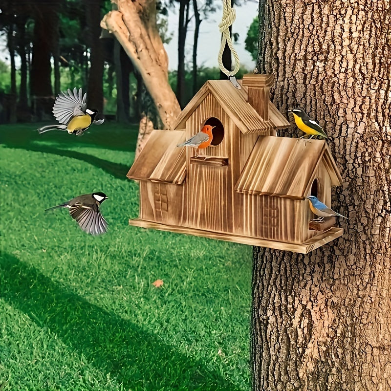 BowLift | Bird House Wooden Multi Nesting Outdoor Feeder
