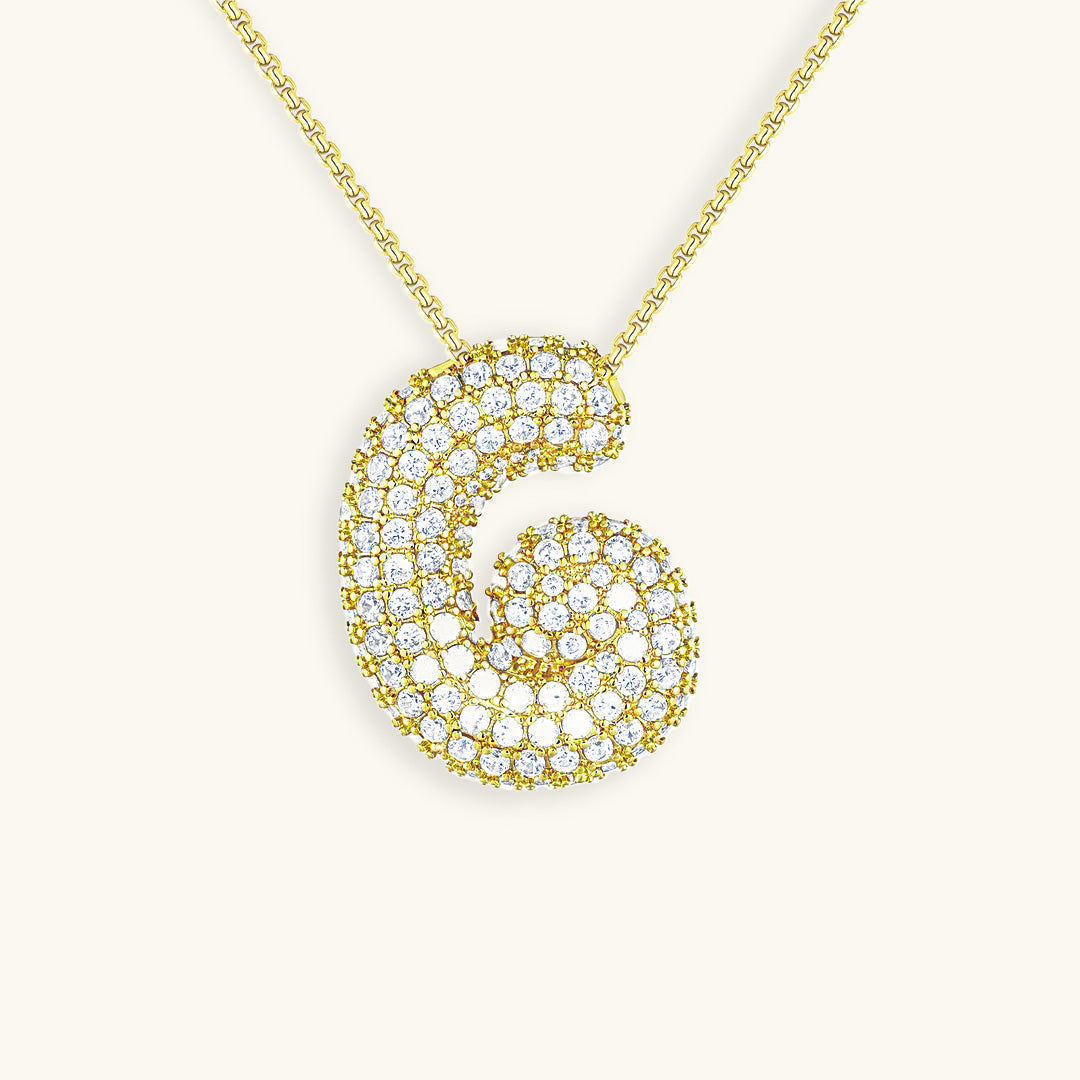 BowLift | Bubble Initial-Diamond-Necklace