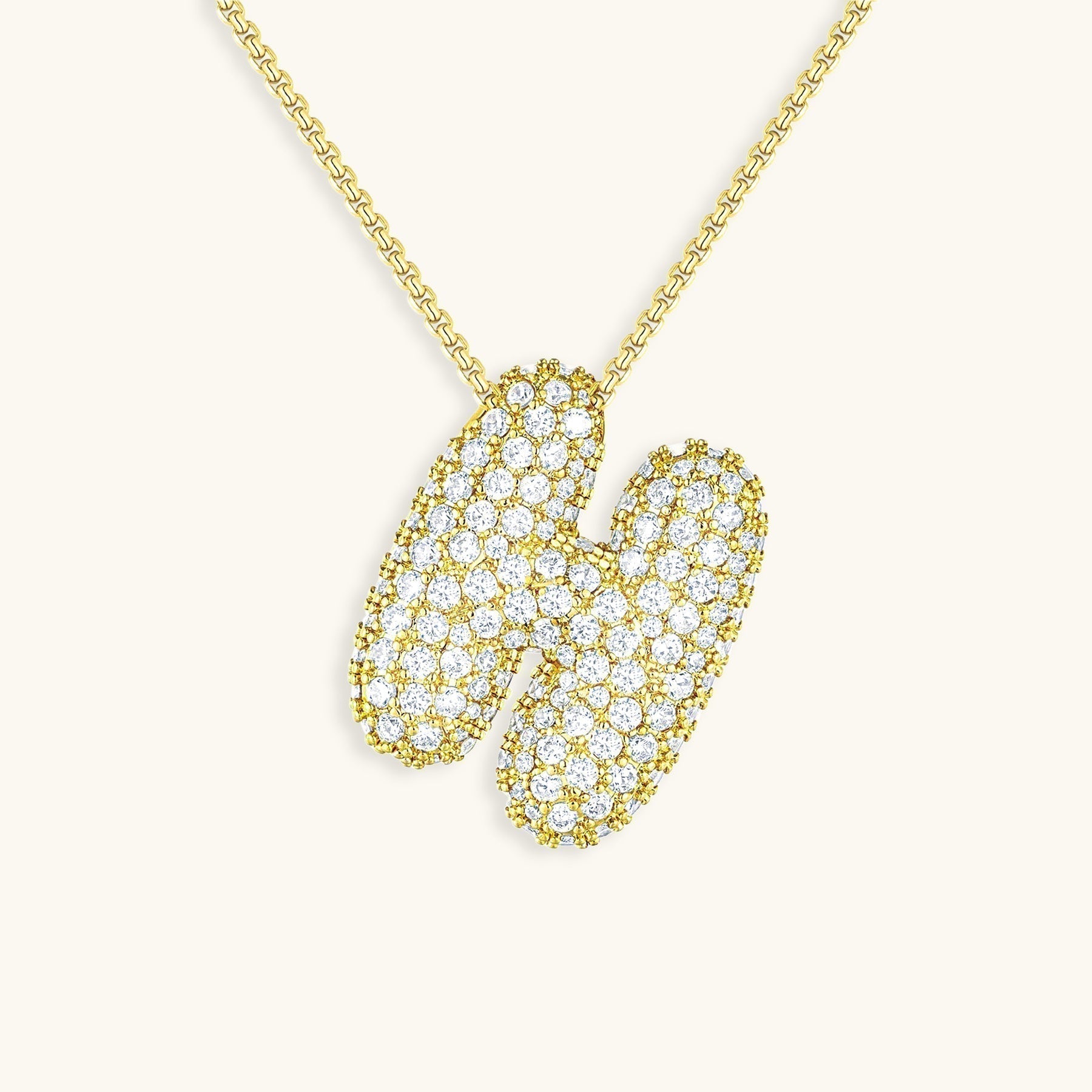 BowLift | Bubble Initial-Diamond-Necklace