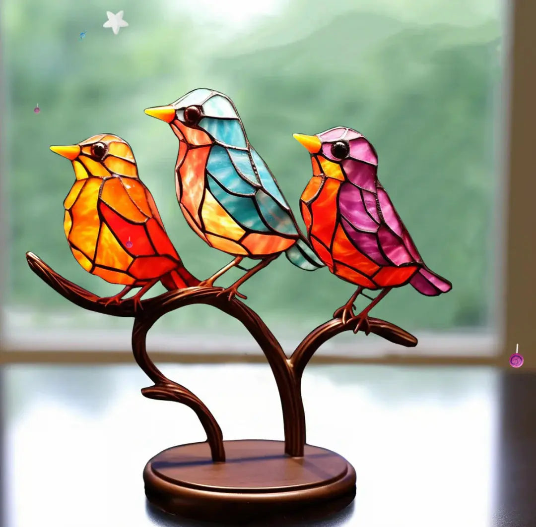 BowLift | Stained Glass Window Birds