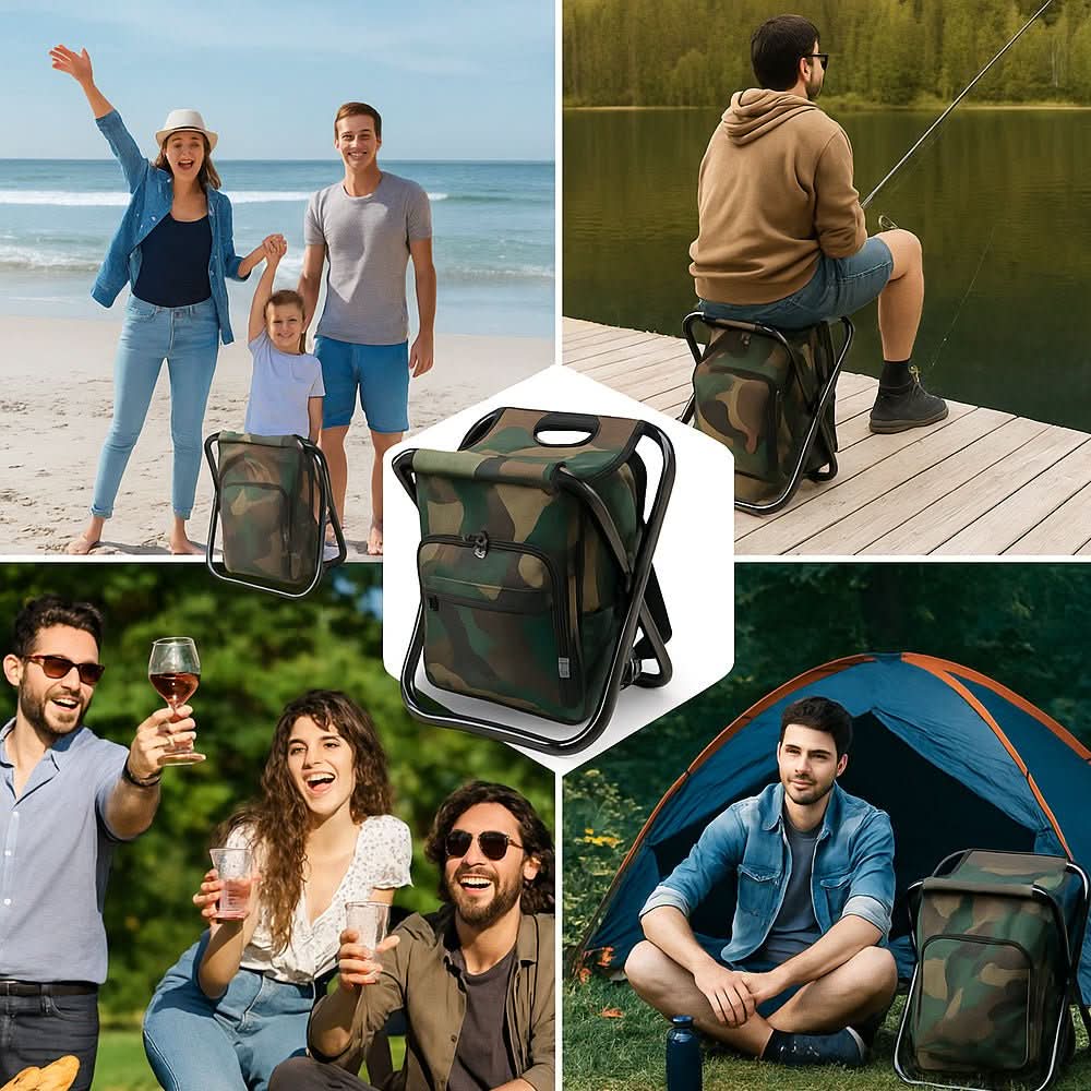 BowLift | 3-in-1 Backpack with Folding Chair & Cooler Compartment for Outdoor Adventures