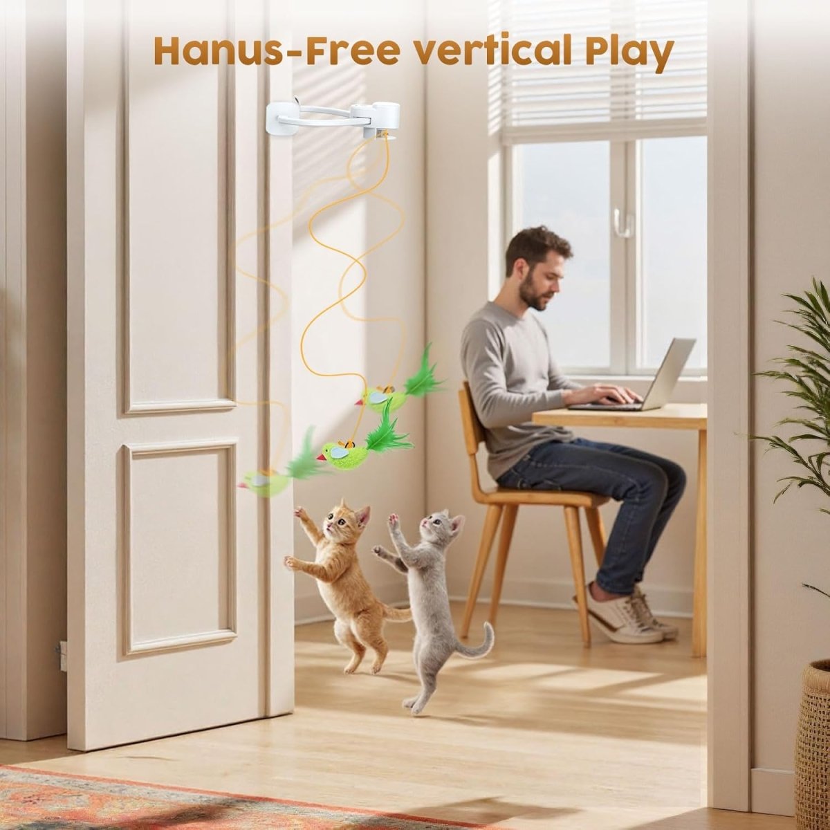 BowLift | Flying Bird Toy That Entertains Cats