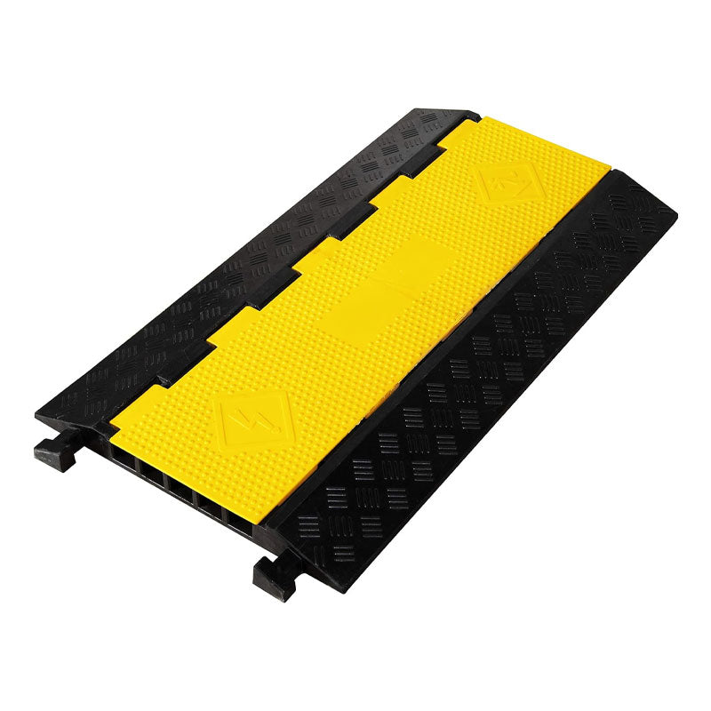 BowLift | 1 Pack Rubber Cable Ramp Hose Cable Protector Ramp 5 Channel 22000 lbs Load Capacity For Indoor Outdoor
