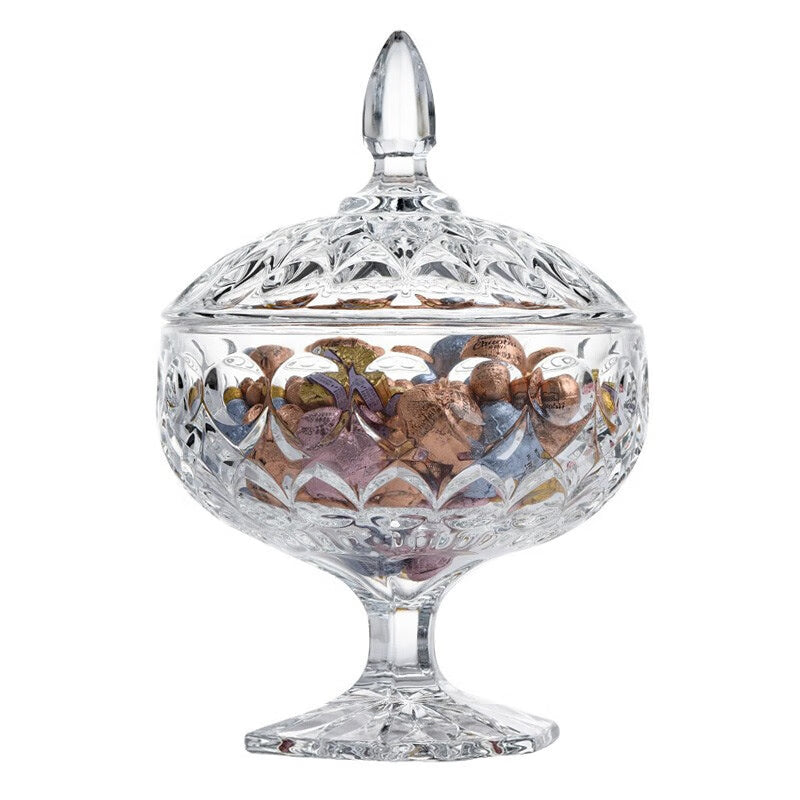 BowLift | European Style Glass Sugar Jar Candy Jar Storage Jar Transparent Tall Glass Sugar Jar