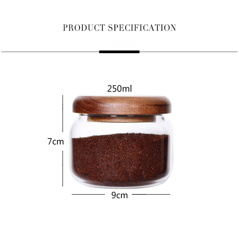 BowLift | 11.Kitchen Jars 6-Piece Set 8.5 Oz Glass Spice Jars Food Grade Push-On Small Round Jars Sealed Storage Bottles