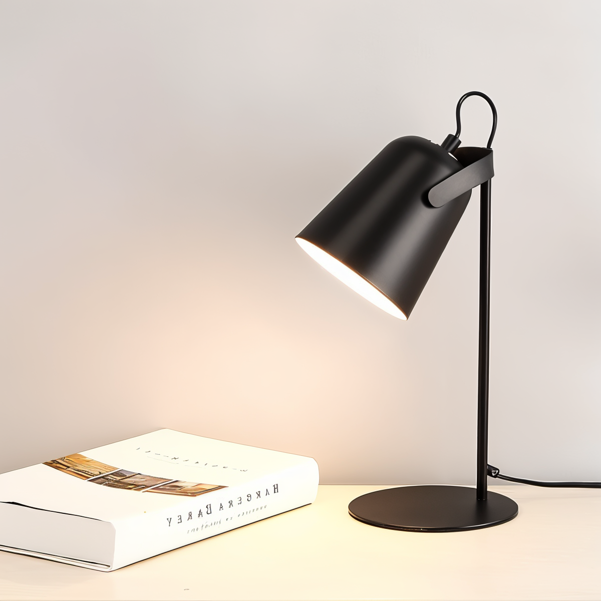 BowLift | Macaron Desk Lamp – Nordic Yellow Adjustable Table Lamp for Reading & Study