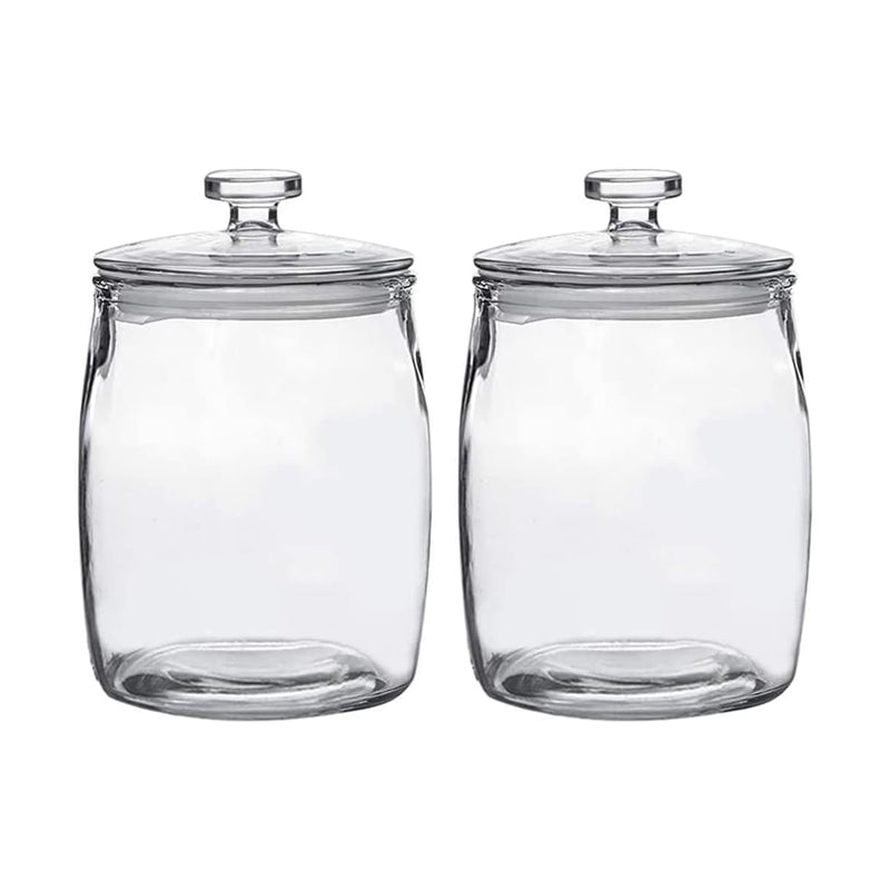 BowLift | 1/2 gallon glass jar with lid, candy medicine bottle sealed jar, flower tea, pickles and wine jar, glass rice jar, set of 2