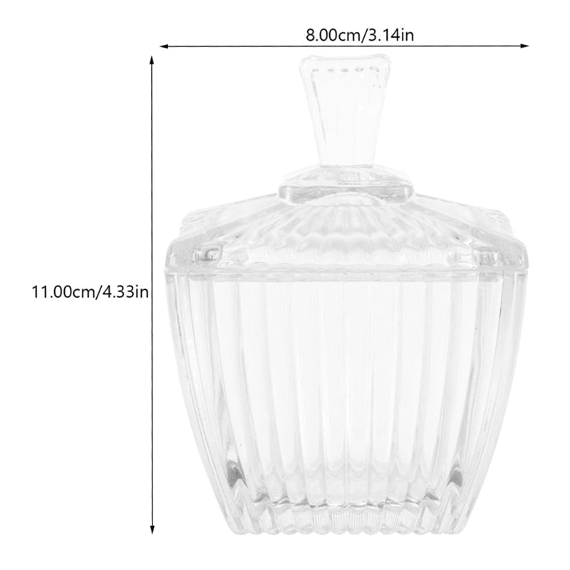BowLift | 2-Pack Transparent Candy Jars With Lids Coffee Storage Jars Fruit Bowls Sugar Bowls Spice Jars Jewelry Boxes