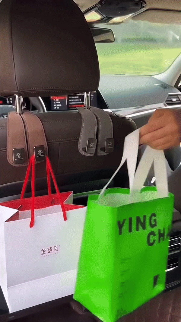 BowLift | Car Headrest Organizer Leather Hook