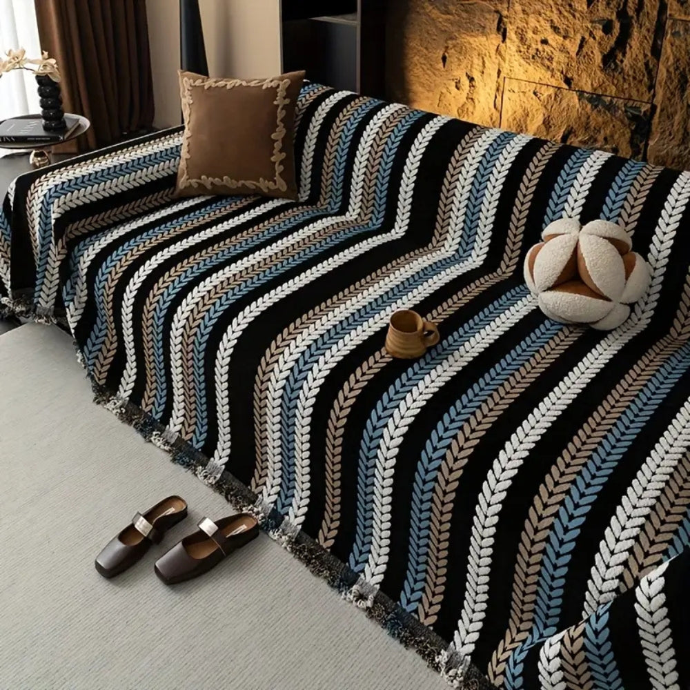 BowLift | Cascade Stripe Sofa Cover