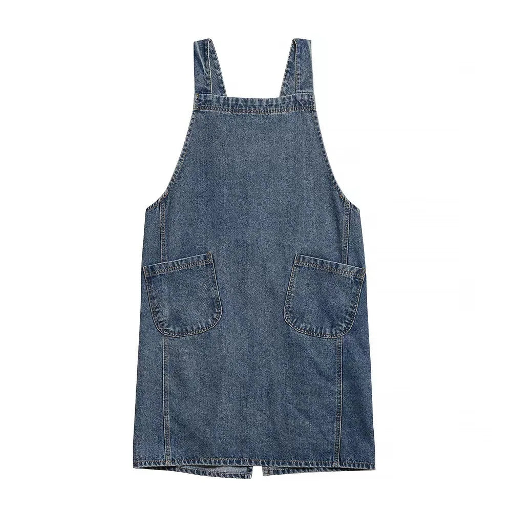 BowLift | Casual Cotton Denim Pocket Apron