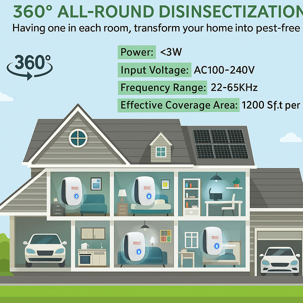 BowLift | Ultrasonic Rat Repeller Device - Effective Pest Control for Rodents in 48 Hours - Safe for Home & Garden Use