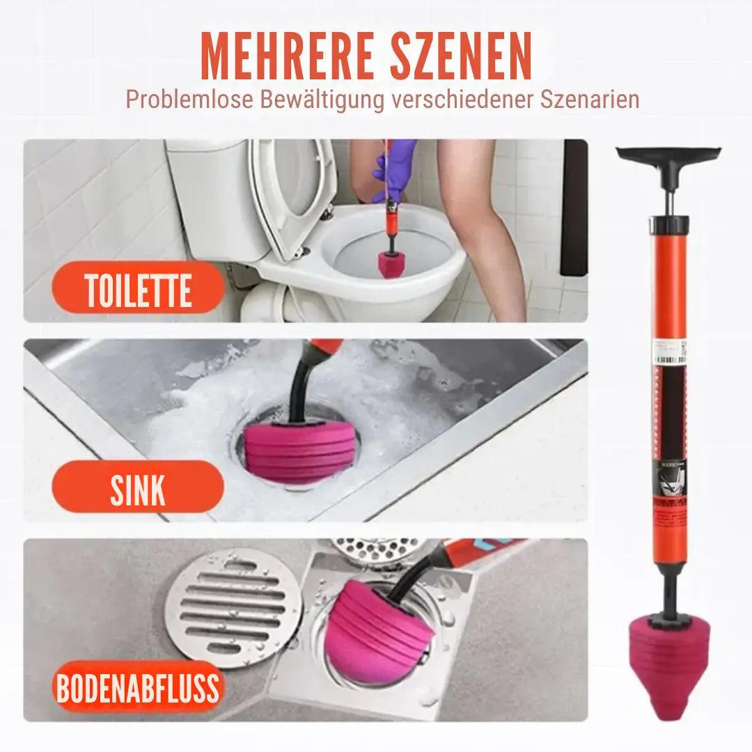 BowLift | Chemical-free high-pressure drain cleaner with ergonomic handle