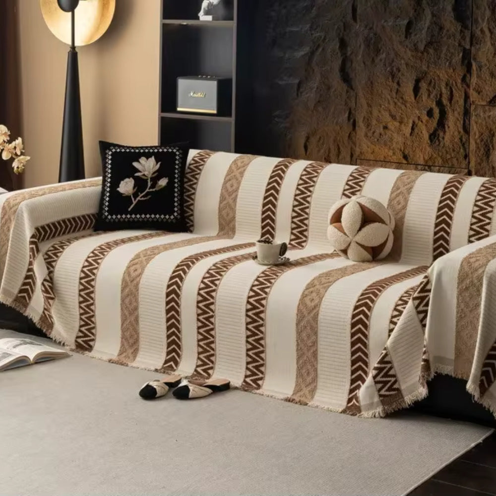 BowLift | Chevron Pattern Chenille Sofa Cover